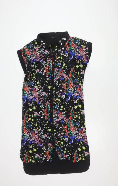 Very Girls' Black Multicoloured Floral Dress Size 15