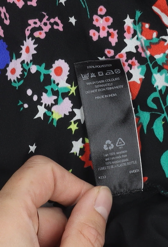 Very Girls' Black Multicoloured Floral Dress Size 15