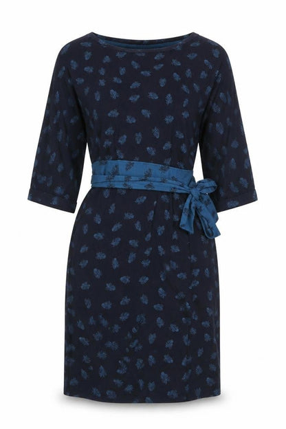 Monsoon Women's Blue Floral 3/4 Sleeve Dress S