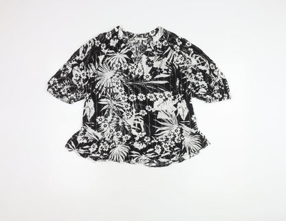 Womens UK Size 12 NEXT Black Basic Blouse