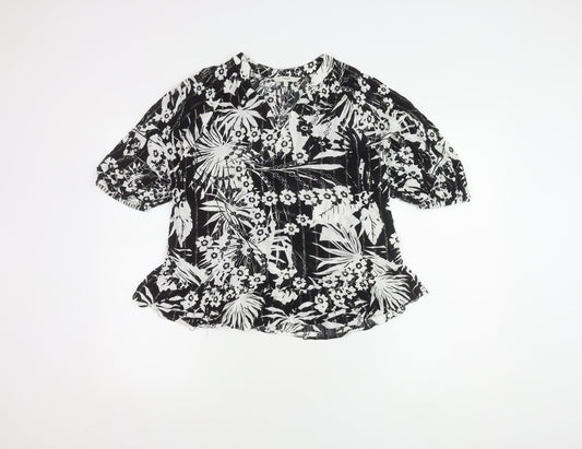 Womens UK Size 12 NEXT Black Basic Blouse