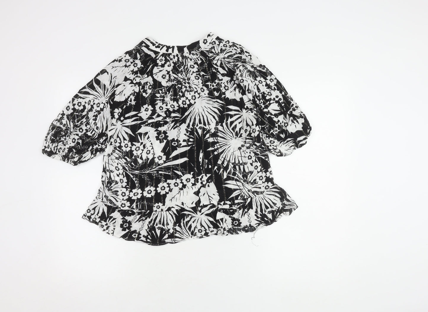 Womens UK Size 12 NEXT Black Basic Blouse