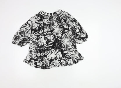 Womens UK Size 12 NEXT Black Basic Blouse