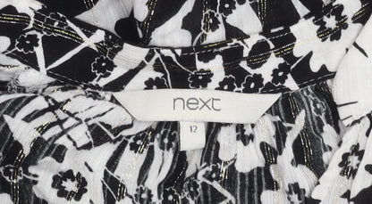 Womens UK Size 12 NEXT Black Basic Blouse