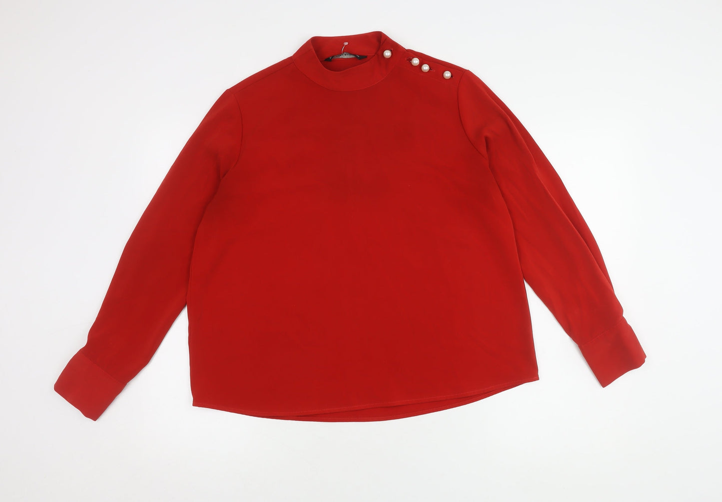 Womens UK Size 14 Zara Basic Red Basic