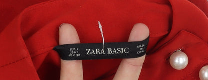 Womens UK Size 14 Zara Basic Red Basic
