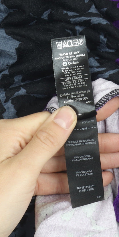 Marks and Spencer Women's Purple Dress Size 12