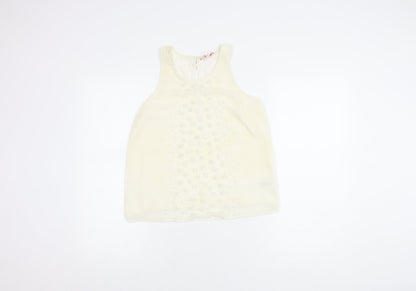 Womens UK Size 10 NEXT Ivory Basic Tank