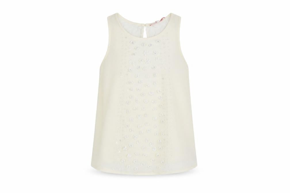 Womens UK Size 10 NEXT Ivory Basic Tank