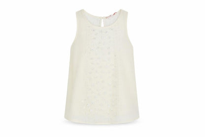 Womens UK Size 10 NEXT Ivory Basic Tank