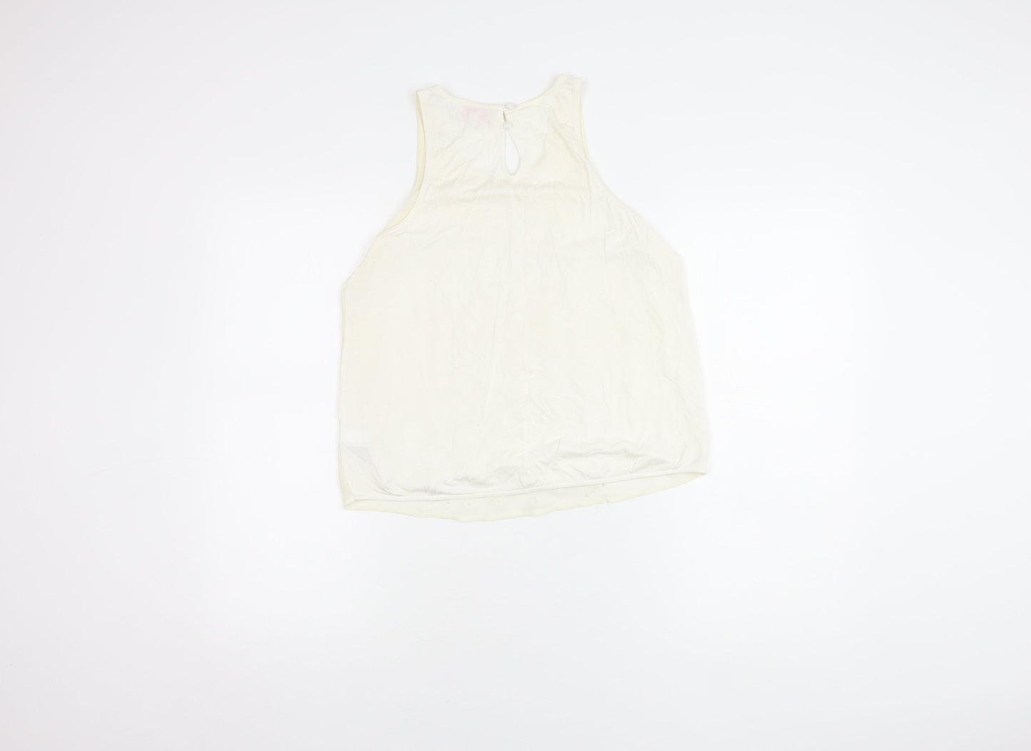 Womens UK Size 10 NEXT Ivory Basic Tank