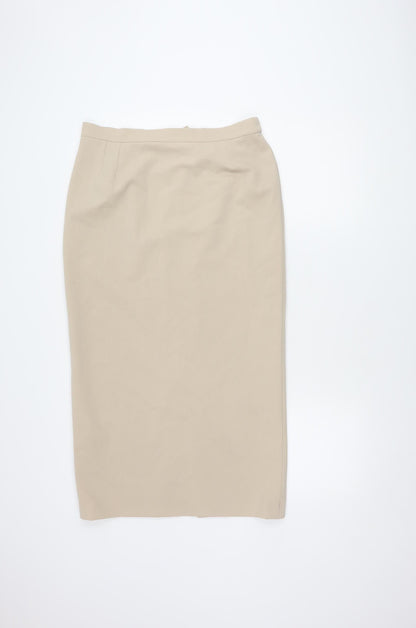 Marina Rinaldi Women's Beige Midi Pencil Skirt