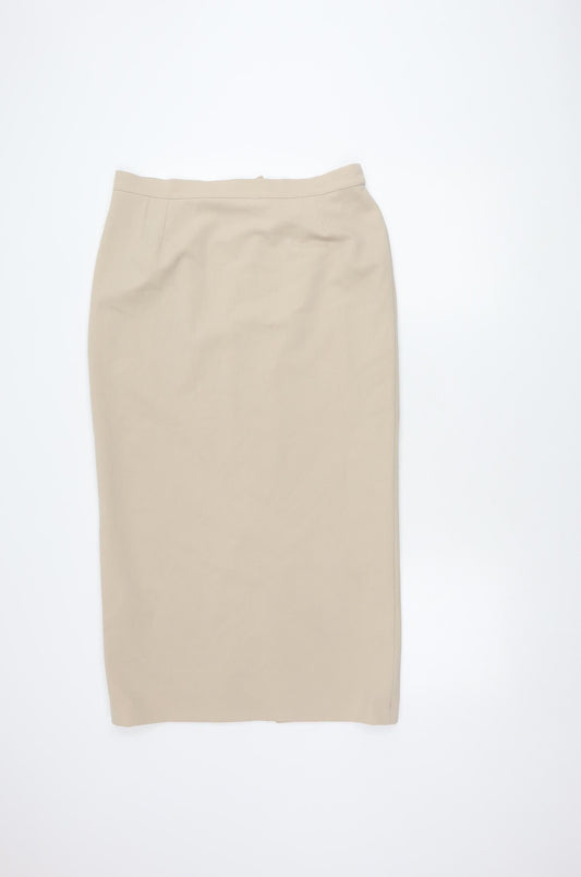 Marina Rinaldi Women's Beige Midi Pencil Skirt