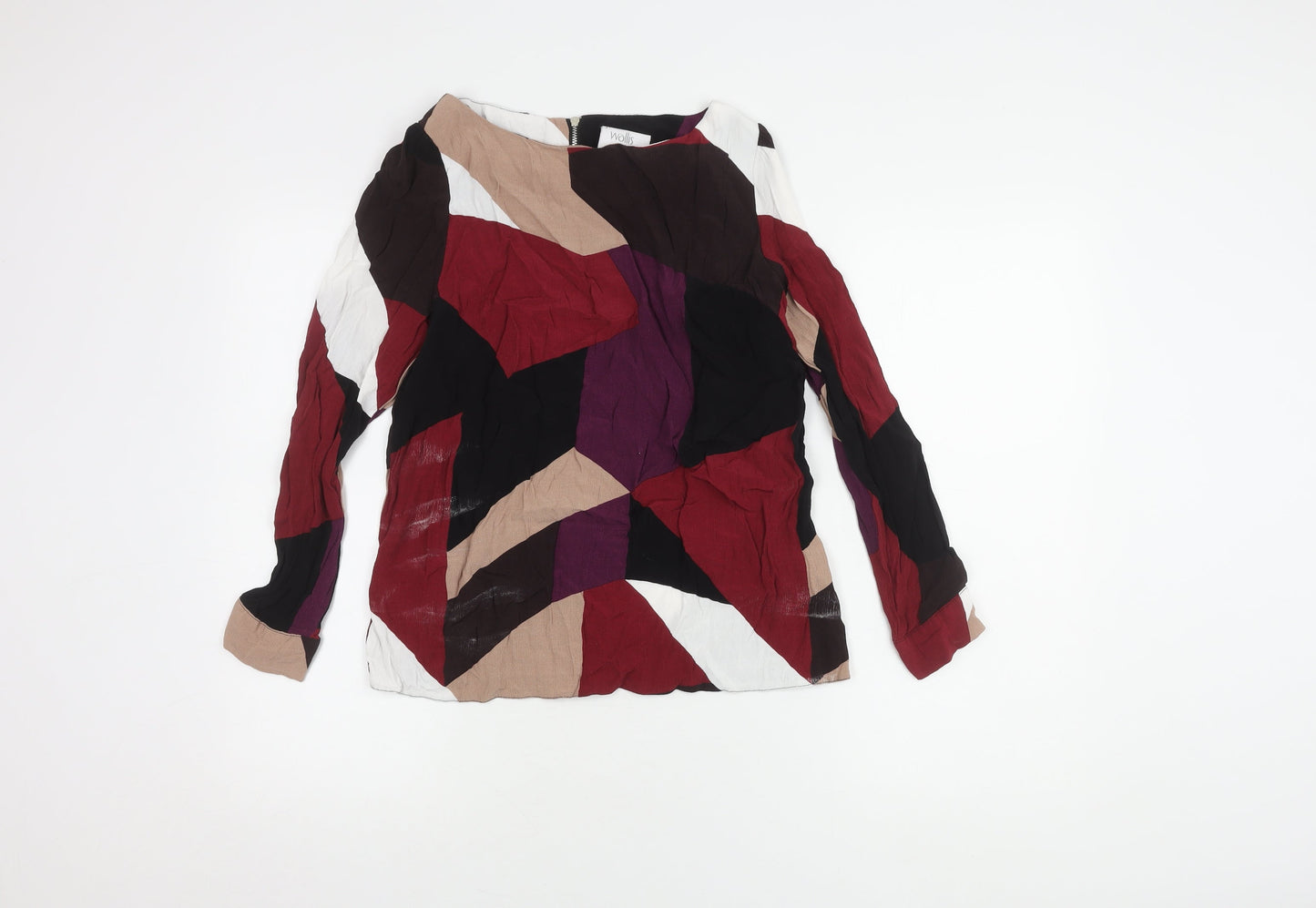Womens UK Size 12 Wallis Multicoloured Basic Blouse