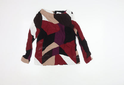 Womens UK Size 12 Wallis Multicoloured Basic Blouse