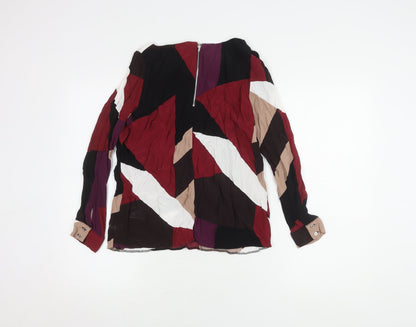 Womens UK Size 12 Wallis Multicoloured Basic Blouse