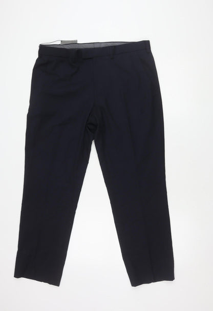 Marks and Spencer Men's Blue Dress Pants 36 Regular