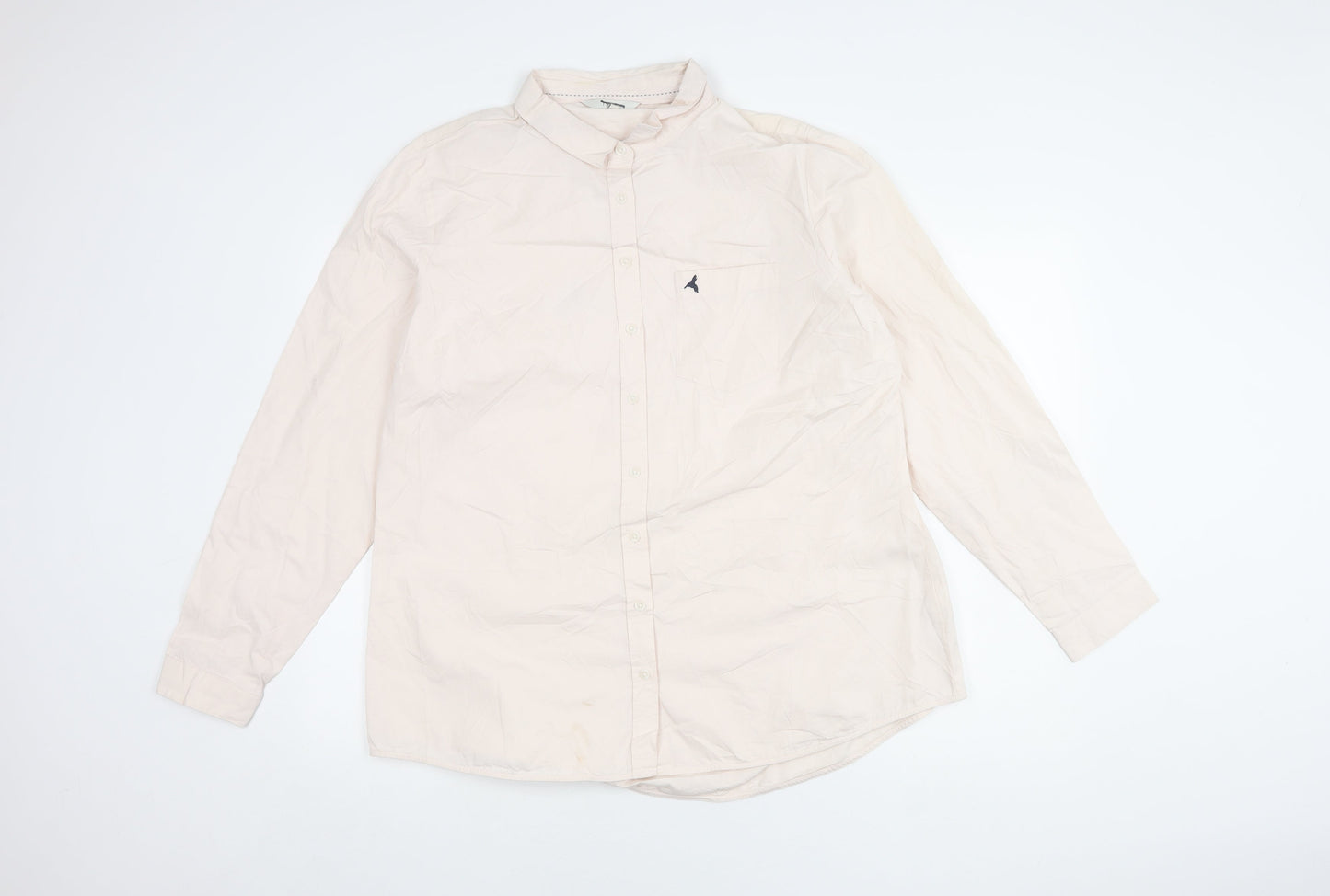 Next Men's Ivory Long Sleeve Button-Up Shirt