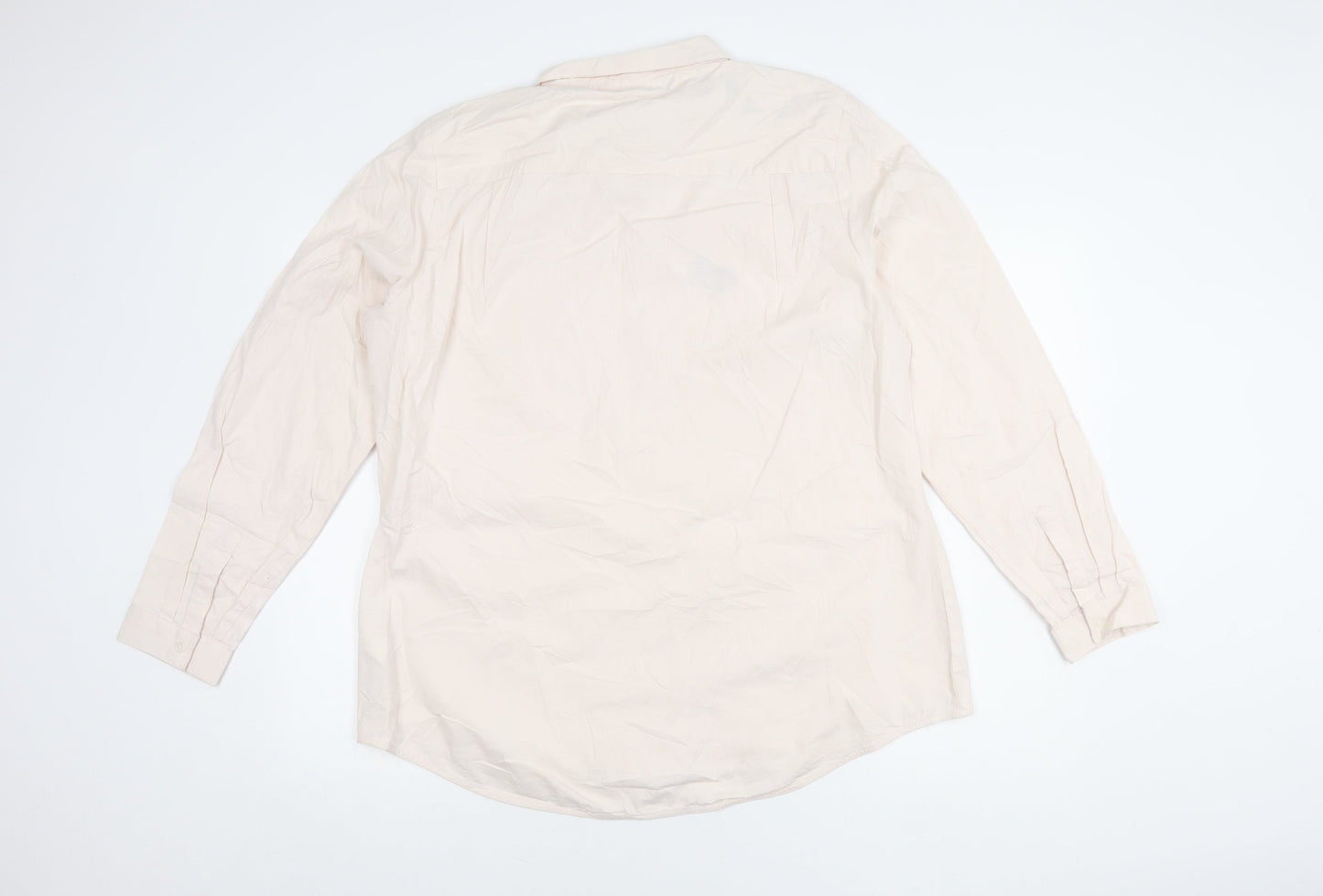 Next Men's Ivory Long Sleeve Button-Up Shirt