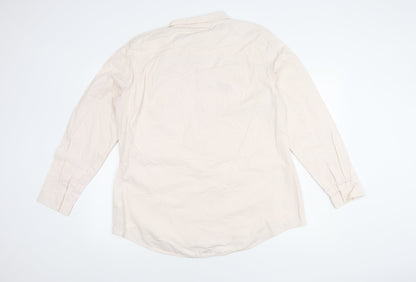 Next Men's Ivory Long Sleeve Button-Up Shirt