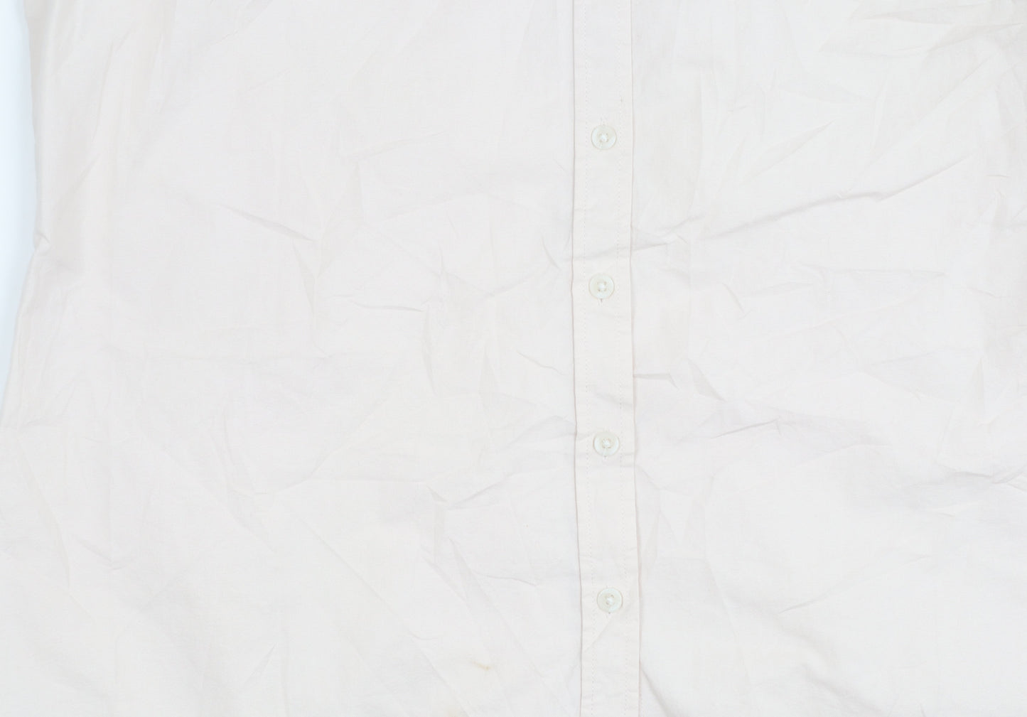 Next Men's Ivory Long Sleeve Button-Up Shirt