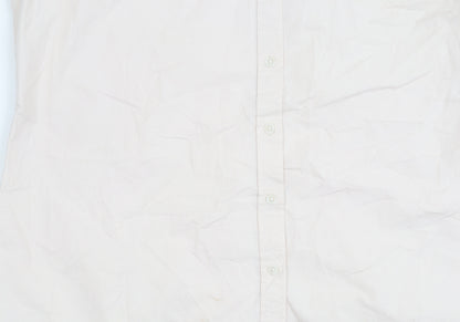 Next Men's Ivory Long Sleeve Button-Up Shirt