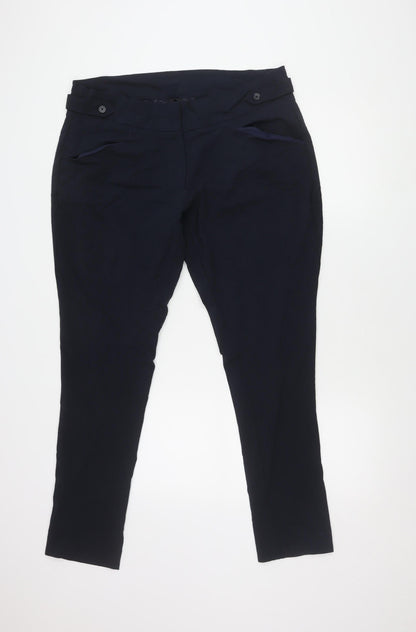 Womens UK Size 16 Yours Regular Fit  Blue Trousers