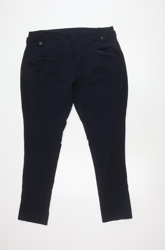 Womens UK Size 16 Yours Regular Fit  Blue Trousers