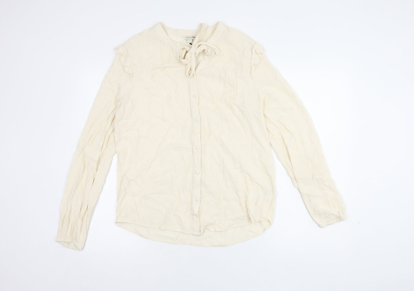 Womens UK Size M Monsoon Ivory Basic Blouse