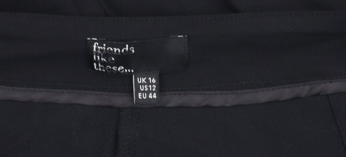 Friends Like These Women's Black Skinny Trousers Size 16
