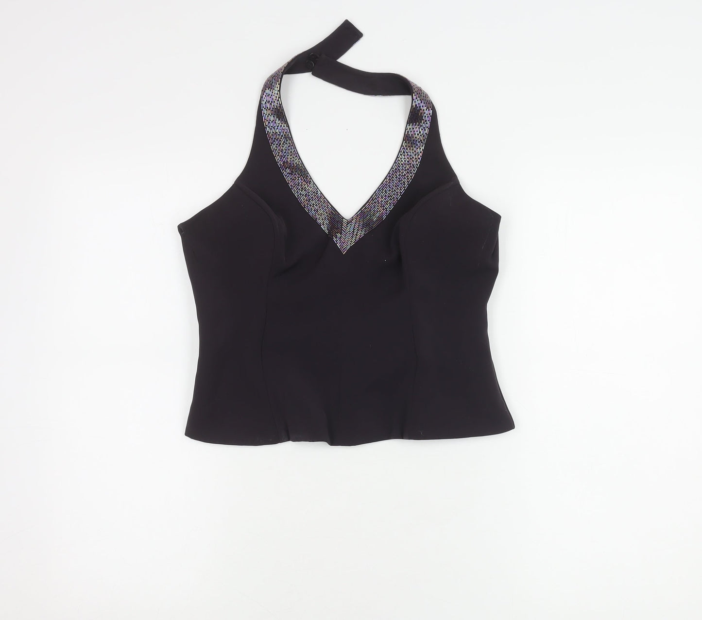 Womens UK Size 12 NEXT Black Camisole Blouse
