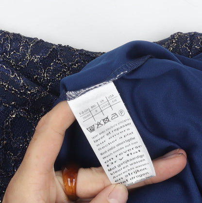 Damart Women's Blue Lace Blouse, Size 10