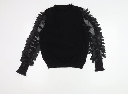 Womens UK Size S QED London Black Pullover Jumper