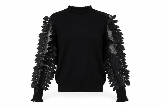 Womens UK Size S QED London Black Pullover Jumper