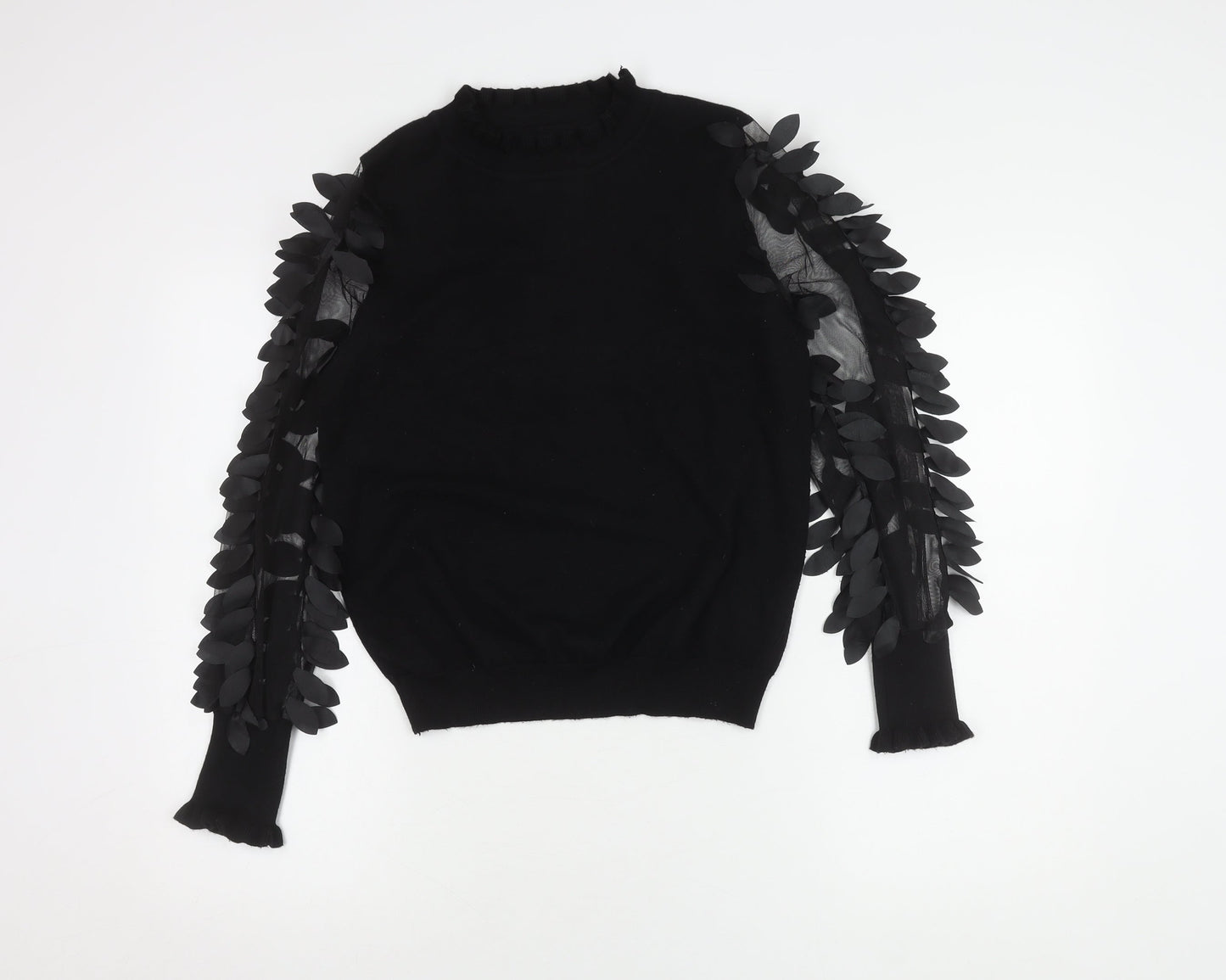 Womens UK Size S QED London Black Pullover Jumper
