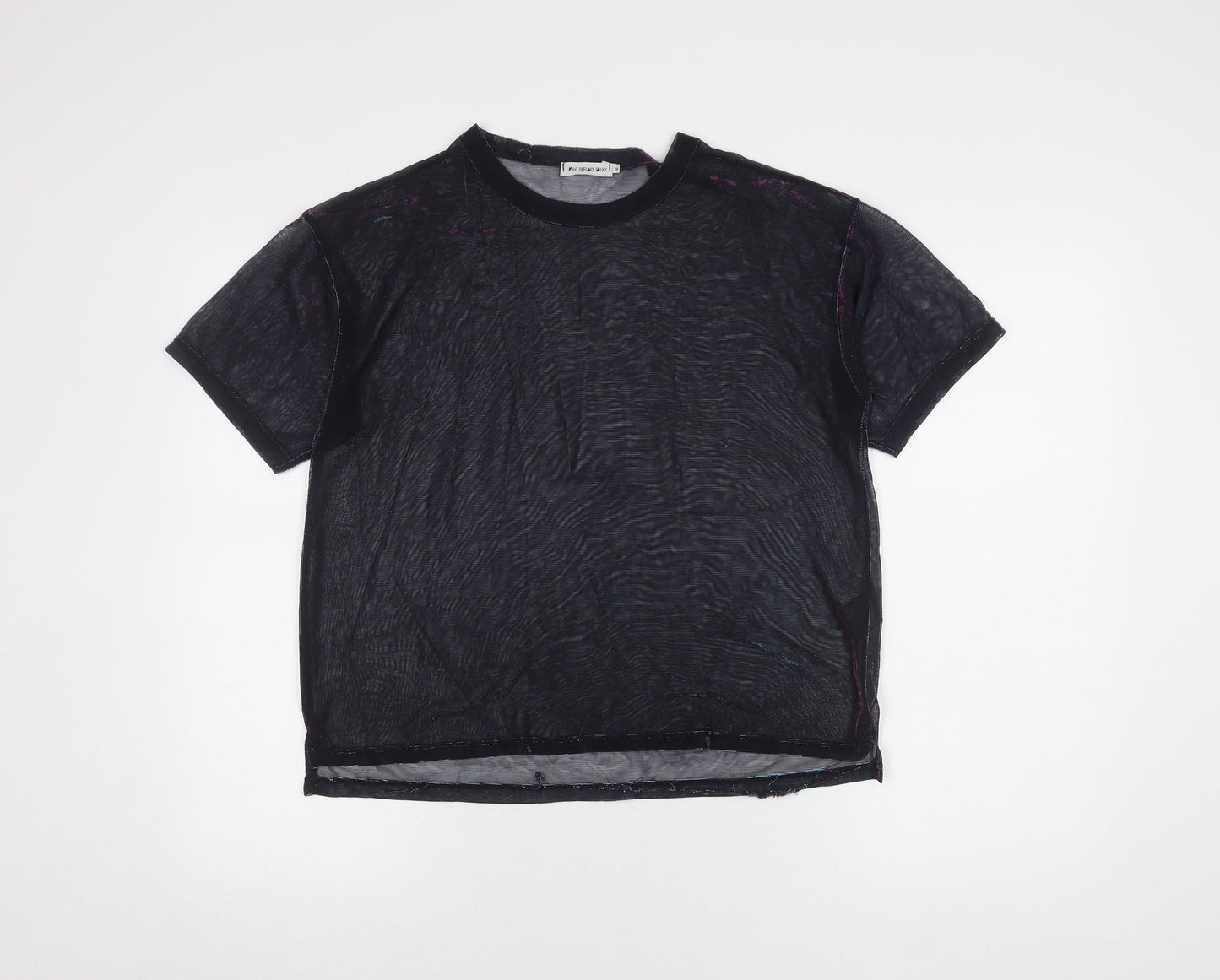 Light Before Dark Women's Black Sheer Mesh T-Shirt M