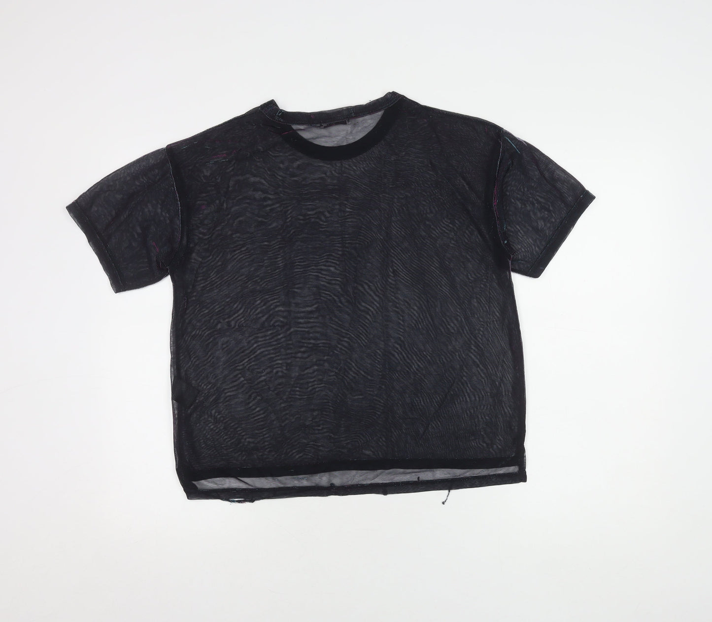 Light Before Dark Women's Black Sheer Mesh T-Shirt M