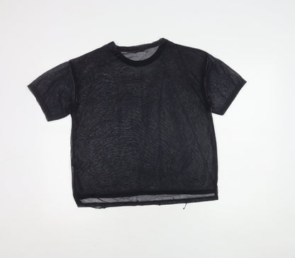 Light Before Dark Women's Black Sheer Mesh T-Shirt M