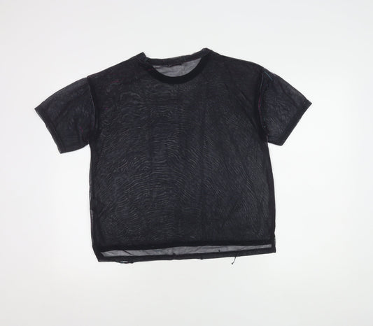 Light Before Dark Women's Black Sheer Mesh T-Shirt M