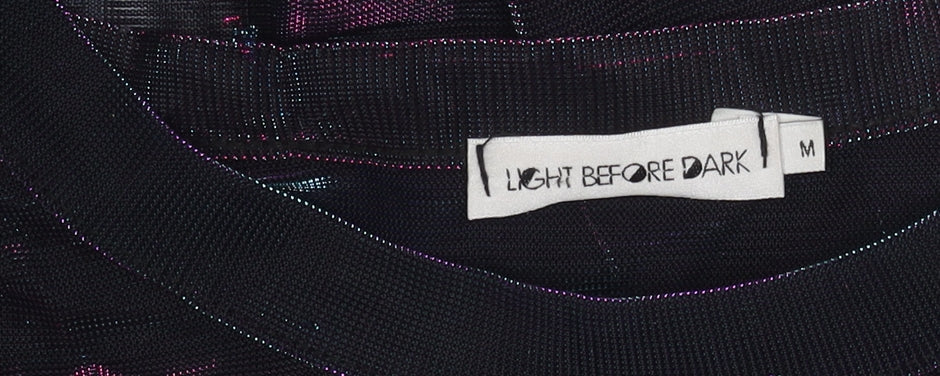Light Before Dark Women's Black Sheer Mesh T-Shirt M