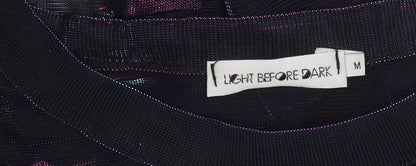 Light Before Dark Women's Black Sheer Mesh T-Shirt M