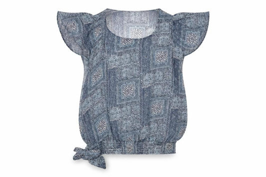 Womens UK Size 12 Debenhams Blue Tunic Blouse