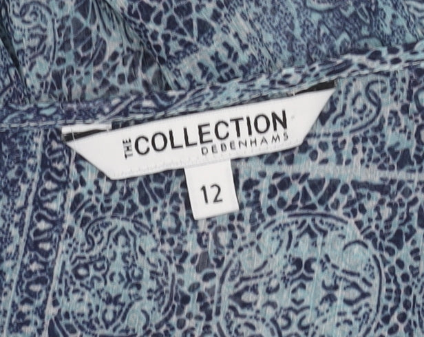 Womens UK Size 12 Debenhams Blue Tunic Blouse