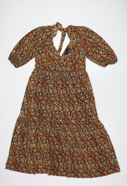 ASOS DESIGN Women's Multicoloured Floral Dress Size 4