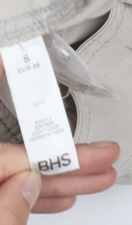 Womens UK Size 8 BHS Regular Fit  Grey Trousers