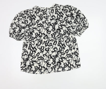 Womens UK Size 12 Marks and Spencer Black Basic Blouse