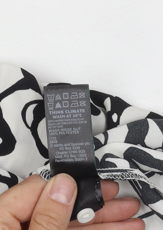 Womens UK Size 12 Marks and Spencer Black Basic Blouse