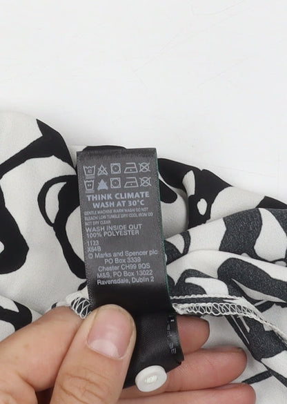 Womens UK Size 12 Marks and Spencer Black Basic Blouse