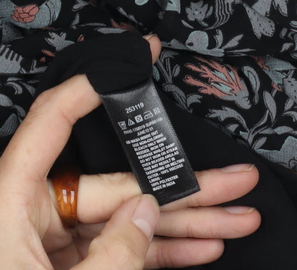 Monsoon Women's Black Floral Dress Size 14