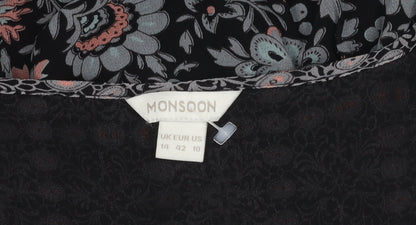 Monsoon Women's Black Floral Dress Size 14